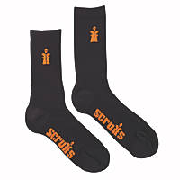 Scruffs  Worker Socks Black Size 7-9½ 3 Pairs