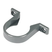 FloPlast  Pipe Clips Grey 40mm 20 Pack
