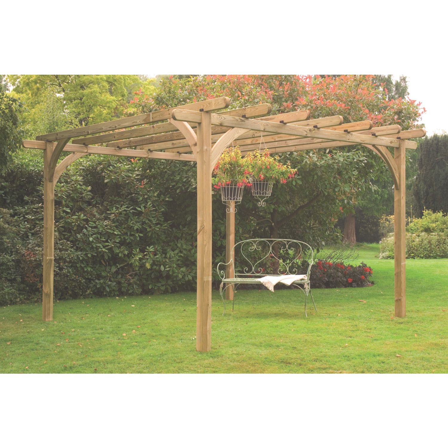 Forest Ultimate 10' x 10' (Nominal) Flat Timber Pergola (7187K)