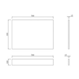Straight Bath End Panel 700mm White Gloss