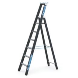Zarges Aluminium 2.26m 6 Step Platform Step Ladder