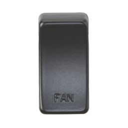 Knightsbridge 'FAN' Switch Cover Matt Black
