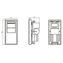 Knightsbridge  Modular Master Telephone Socket Black with Black Inserts