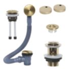 ETAL Brushed Brass Click‑Clack Bath & Basin Waste Pack