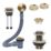 ETAL Brushed Brass Click‑Clack Bath & Basin Waste Pack