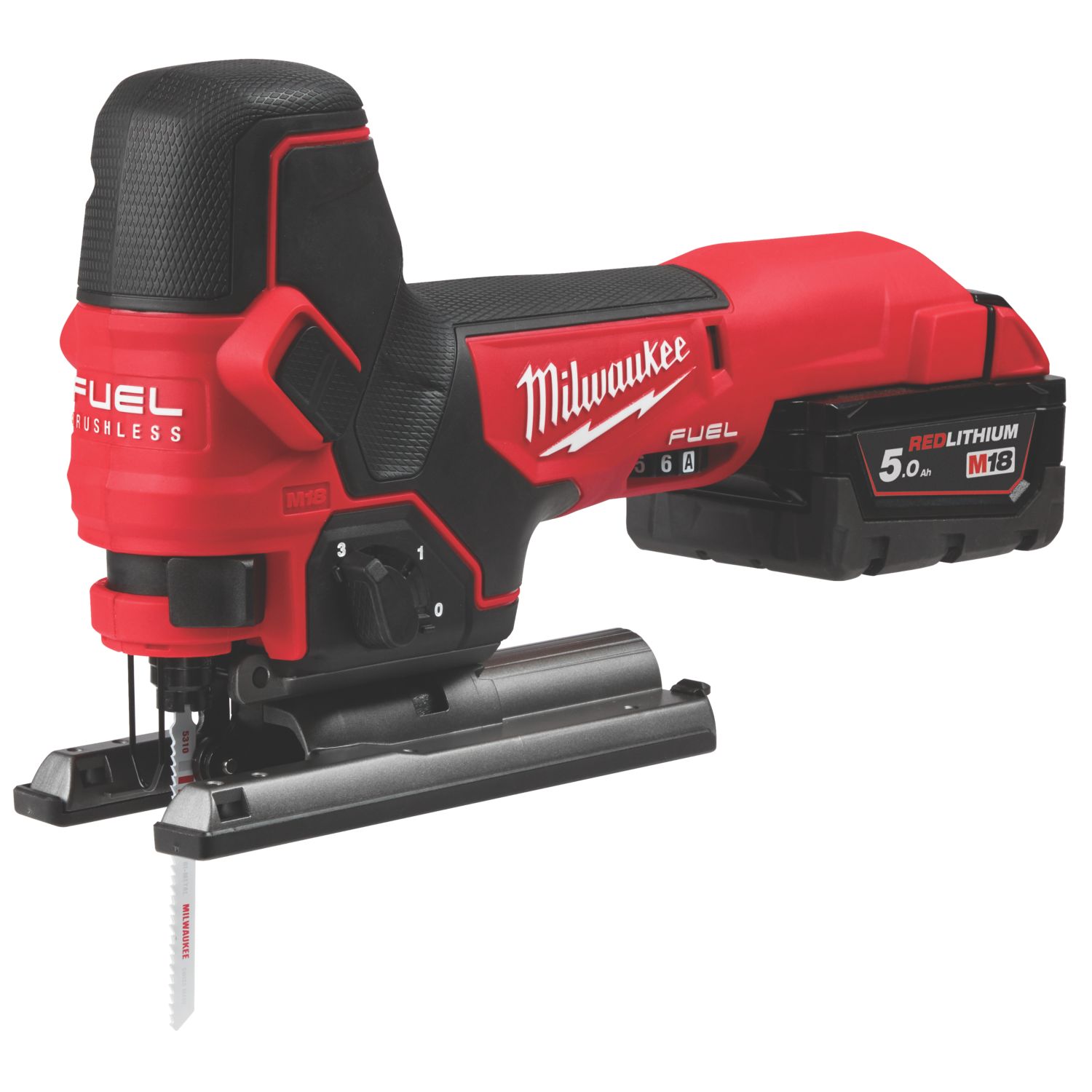 Milwaukee M18FBJS-502X FUEL 18V 2 x 5.0Ah Li-Ion RedLithium Brushless Cordless Jigsaw (718EN)