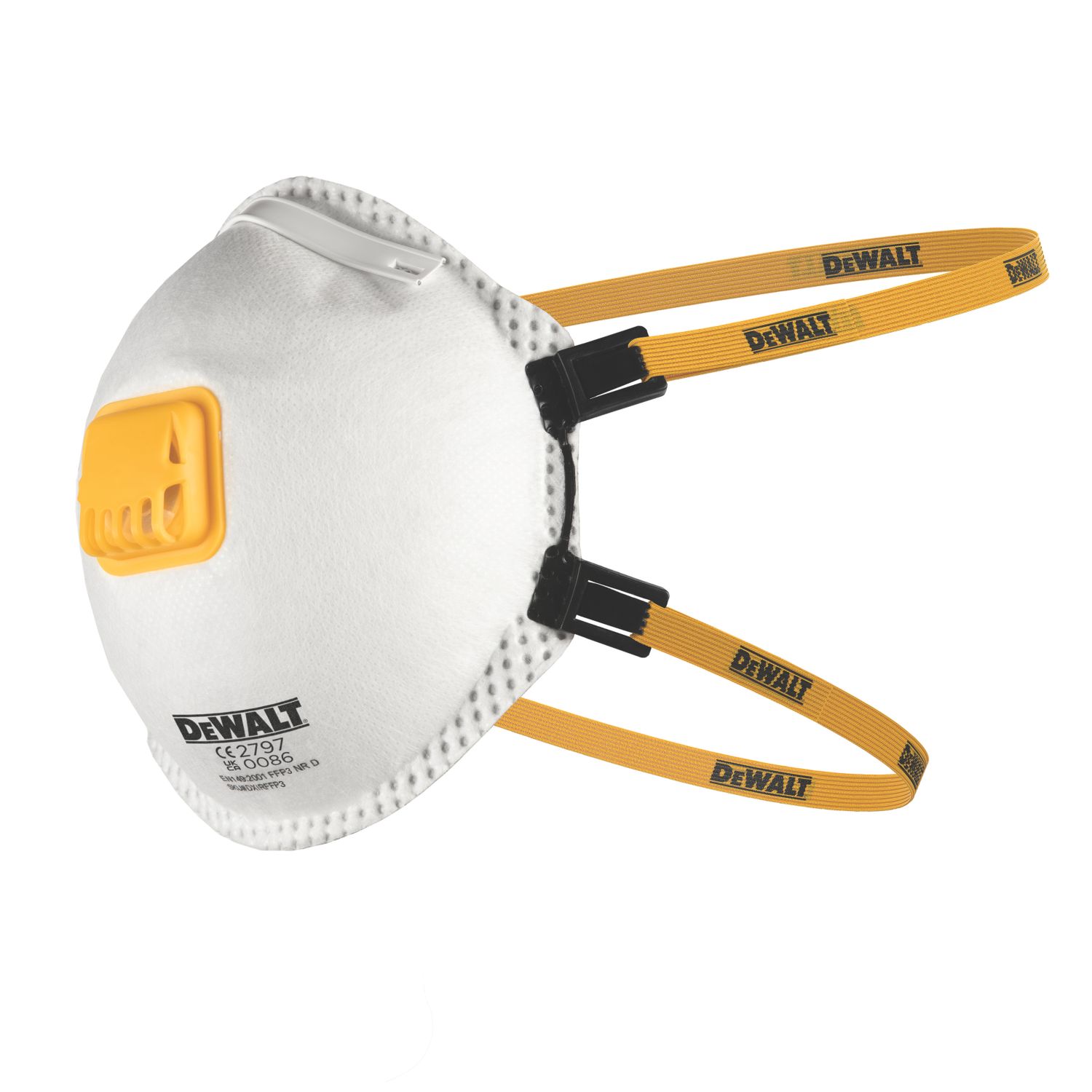DeWalt Moulded FFP3 NR D Valved Disposable Masks P3 10 Pack (718JE)
