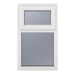 Crystal  Top Opening Obscure Triple-Glazed Casement White uPVC Window 610mm x 1040mm