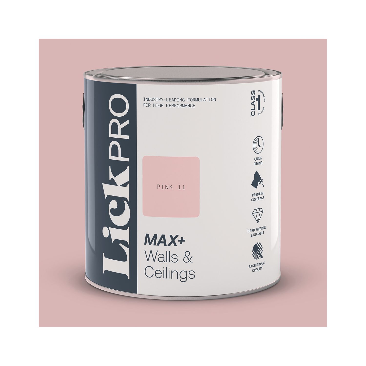 LickPro Max+ 2.5Ltr Pink 11 Eggshell Emulsion Paint (718JY)