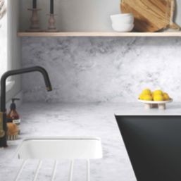 Wilsonart Marmo Treviso Matt Grey Stone Effect Laminate Worktop 3000mm x 650mm x 12mm
