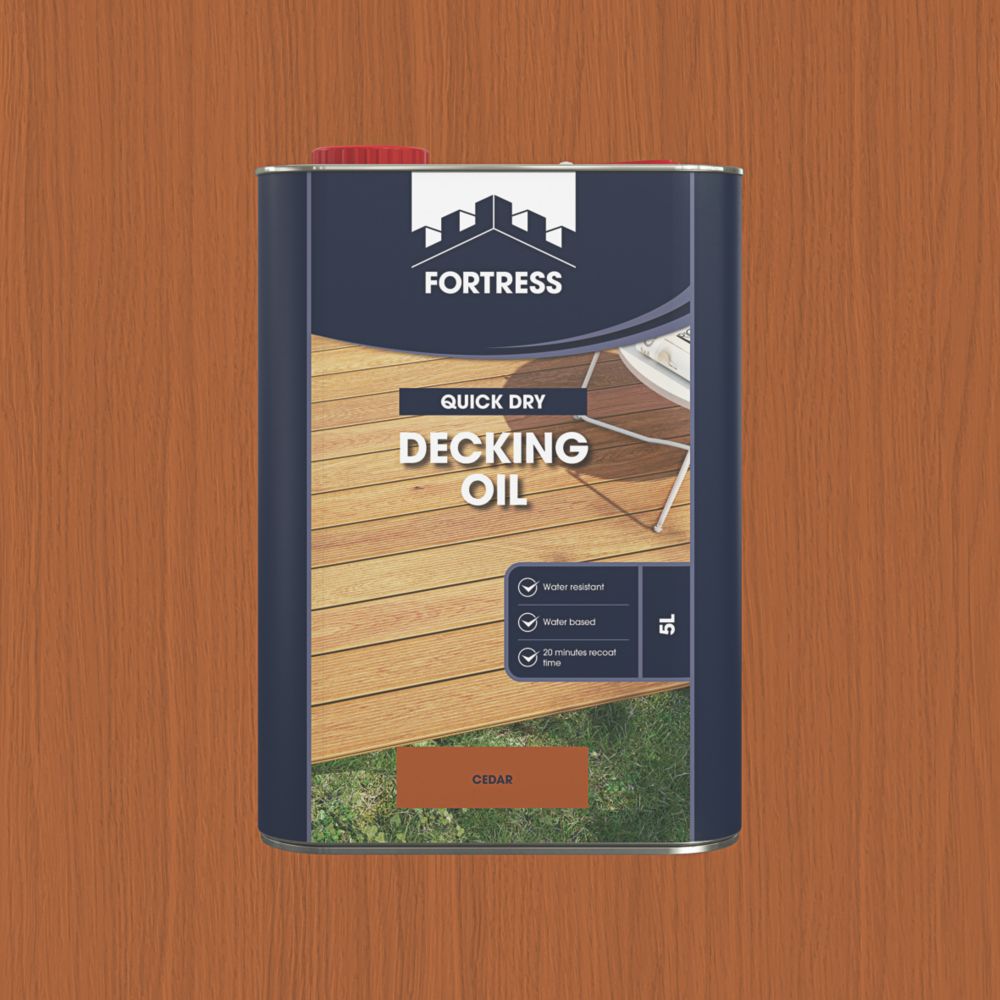 Fortress 5Ltr Cedar Decking Oil Screwfix