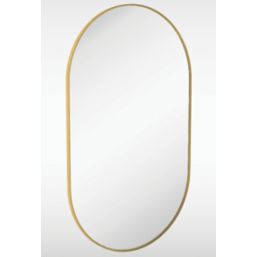 Sensio Nebula Oval Illuminated Bathroom Mirror Brass With 2496lm LED Light 1000mm x 600mm