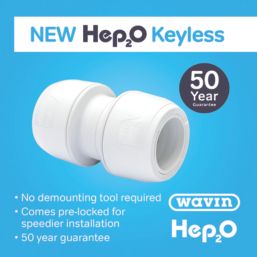 Hep2O  Plastic Push-Fit Equal Keyless Coupler 28mm
