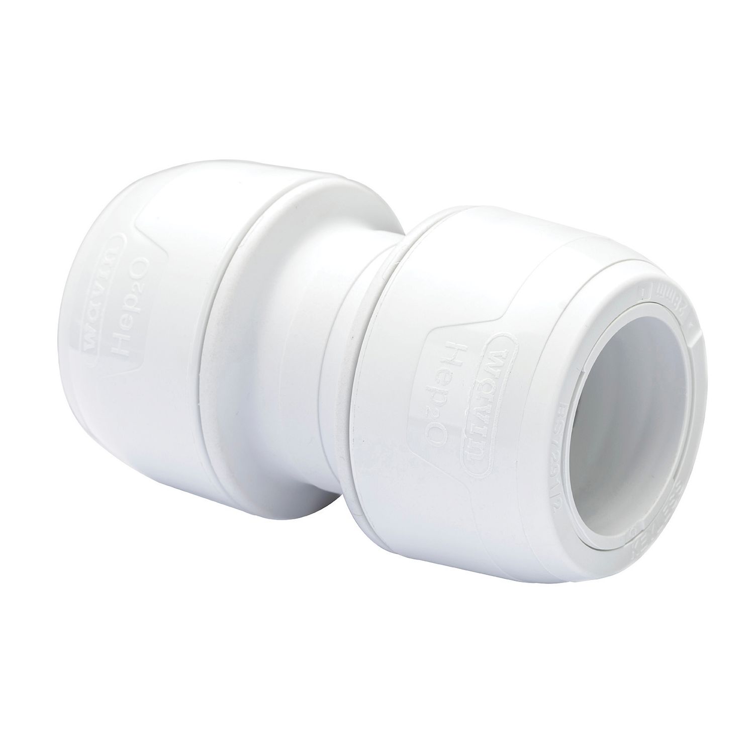 Hep2O Plastic Push-Fit Equal Keyless Coupler 28mm (718RE)
