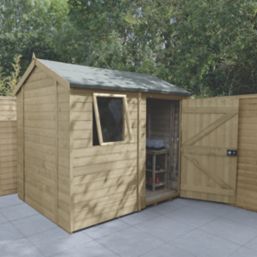 Forest Timberdale 8' x 6' 6" (Nominal) Reverse Apex Tongue & Groove Timber Shed with Assembly