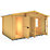 Shire Bourne 14' x 12' (Nominal) Apex Timber Log Cabin