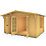 Shire Bourne 14' x 12' (Nominal) Apex Timber Log Cabin
