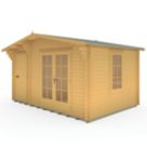 Shire Bourne 13' 6 "  x 12' (Nominal) Apex Timber Log Cabin