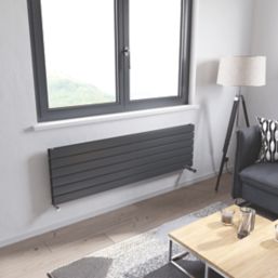 Ximax Oceanus 445mm x 1500mm 3901BTU Anthracite Horizontal Designer Radiator