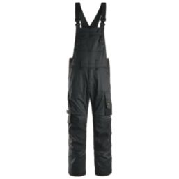 Snickers 6051 - Stretch Bib & Brace Overalls Black Small / Medium 33" W 32" L