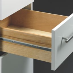 Essentials Steel Self-Closing Roller Drawer Runners 250mm 2 Pack