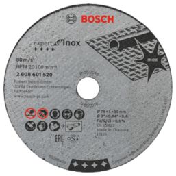 Bosch Expert Stainless Steel Cutting Discs 3" (76mm) x 1mm x 10mm 5 Pack