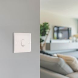 British General 800 Series 20A 16AX 1-Gang 1-Way Light Switch  White