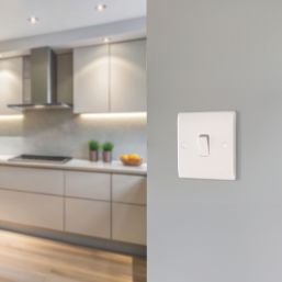 British General 800 Series 20A 16AX 1-Gang 1-Way Light Switch  White