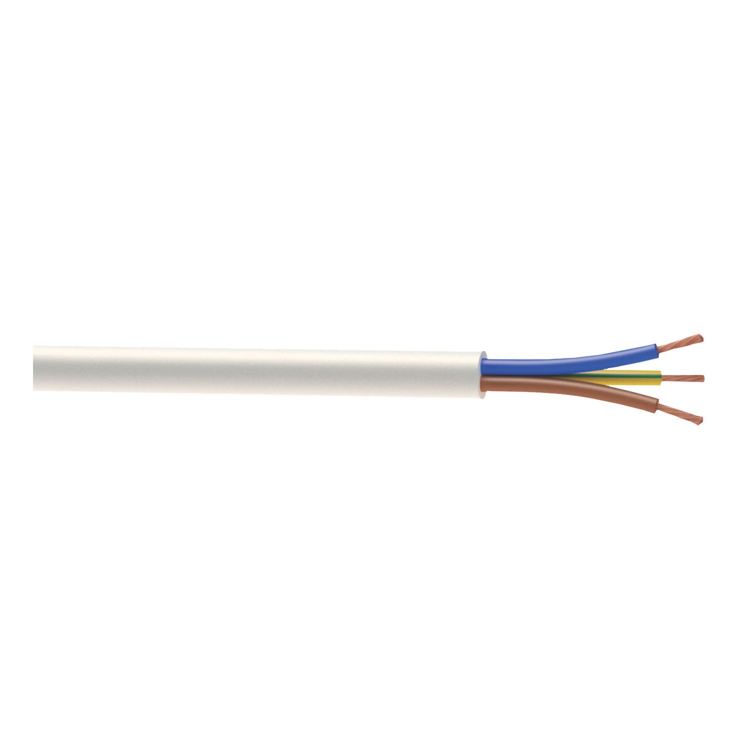 Time 3183TQ White 3-Core 2.5mm² Flexible Cable 1m Coil (71940)