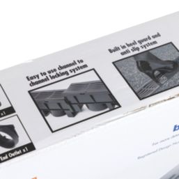 FloPlast FloDrain Garage Set Black 115mm x 1m 3 Pack