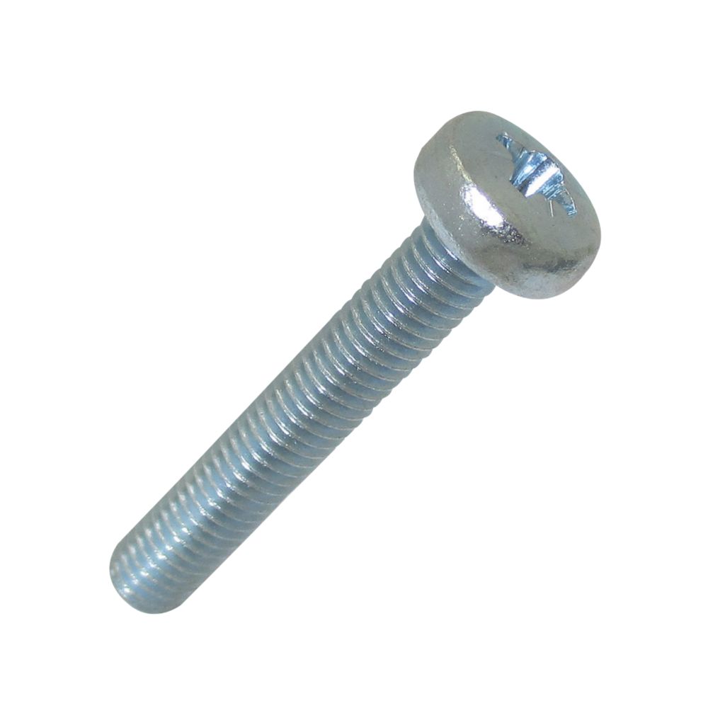 Easyfix Bright ZincPlated Pan Machine Screws M5 x 30mm 25 Pack Screwfix