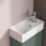 Memo Bathroom Vanity Unit with Basin Matt Dark Green 397mm x 210mm x 860mm