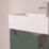 Memo Bathroom Vanity Unit with Basin Matt Dark Green 397mm x 210mm x 860mm