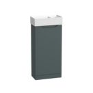 Memo Bathroom Vanity Unit with Basin Matt Dark Green 397mm x 210mm x 860mm