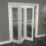 Green & Taylor  3-Door 1-Clear Light Primed White Wooden Shaker Internal Bi-Fold Door 2060mm x 1446mm
