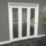 Green & Taylor  3-Door 1-Clear Light Primed White Wooden Shaker Internal Bi-Fold Door 2060mm x 1446mm