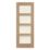 4-Clear Light Unfinished Oak Wooden Shaker Internal Door 1981mm x 762mm