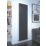 Kudox AluLite Flat 1800mm x 470mm 3897BTU Black Vertical Designer Radiator