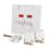 Labgear  1-Gang Double RJ45 Ethernet Socket White with Colour-Matched Inserts
