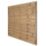 Forest Europa Single-Slatted  Fence Panels Natural Timber 6' x 6' Pack of 3