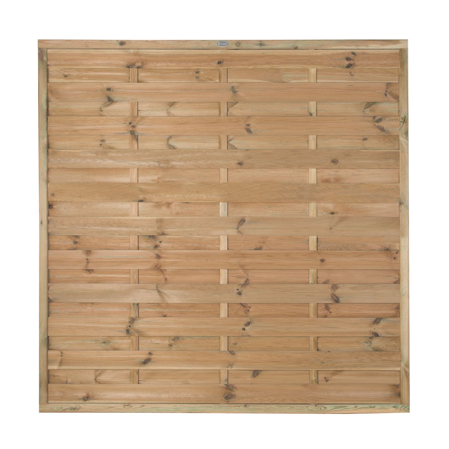 Forest Europa Single-Slatted Fence Panels Natural Timber 6' x 6' Pack of 3 (719KP)
