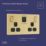 LAP  13A 2-Gang SP Switched Socket + 3A 45W 2-Outlet Type A & C USB Charger Satin Brass with Black Inserts