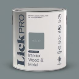 LickPro 2.5Ltr Teal 02 Satin Water-Based Trim Paint