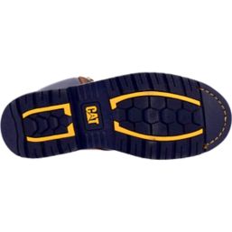 CAT Powerplant Size 8  Brown Water-Resistant Steel Toe Cap Safety Boots