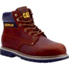 CAT Powerplant Size 8  Brown Water-Resistant Steel Toe Cap Safety Boots