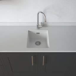 Carysil EN340-WH 1 Bowl Granite Composite Kitchen Sink White 370mm x 460mm