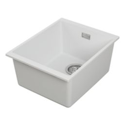 Carysil EN340-WH 1 Bowl Granite Composite Kitchen Sink White 370mm x 460mm