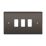 British General Nexus Grid 3-Module Grid Faceplate Black Nickel