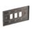 British General Nexus Grid 3-Module Grid Faceplate Black Nickel