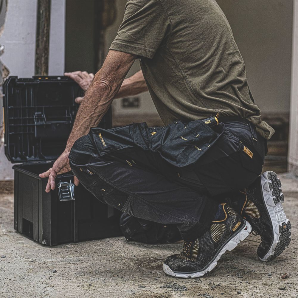 DEWALT Memphis Work Trousers Grey/Black 36